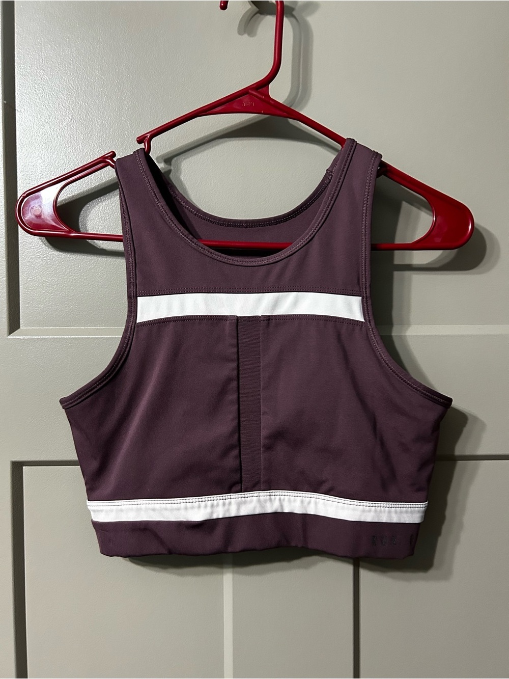 Nike Plum High-Neck Sports Bra with White Stripes mesh back Run DVN